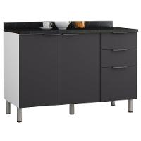 Balcão Triplo Bartira Rubi com 2 Portas, 3 Gavetas e 1 Prateleira - 120,1cm de largura - 2