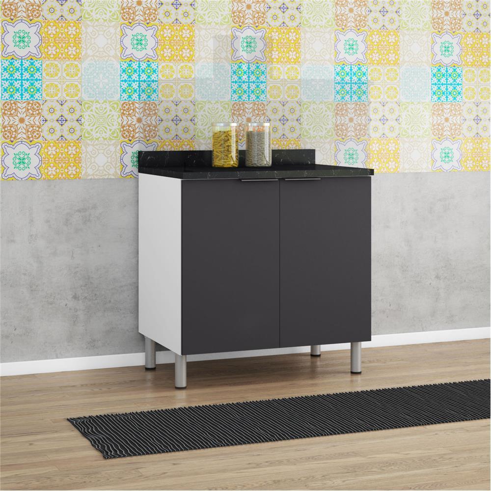 Balcão Duplo Bartira Rubi com 2 Portas e 1 Prateleira - 80,1cm de largura - 1