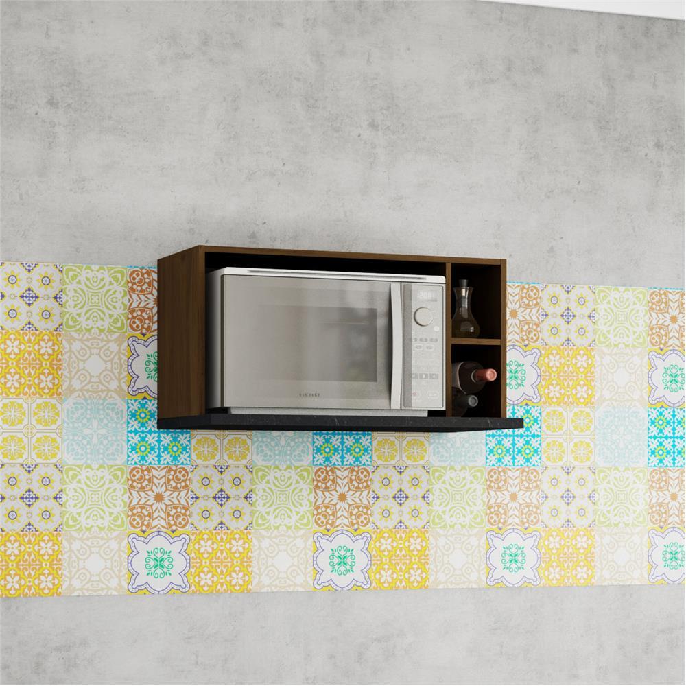 Armário para Micro-ondas Bartira Rubi com Nicho - 42,5x80,1x45cm - 1