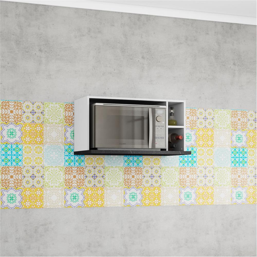 Armário para Micro-ondas Bartira Rubi com Nicho - 42,5x80,1x45cm - 1