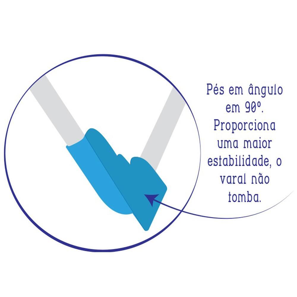 Varal de Chão com Abas Utimil Luxo EP003 em Aço e Polipropileno - 5