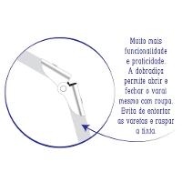 Varal de Chão com Abas Utimil Luxo EP003 em Aço e Polipropileno - 6