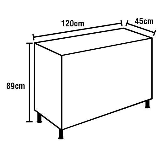 Balcão para Pia Itatiaia Diamante com 2 Portas, 4 Gavetas e 1 Prateleira - 120cm de largura - 4