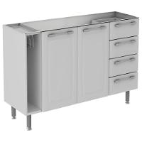 Balcão para Pia Itatiaia Diamante com 2 Portas, 4 Gavetas e 1 Prateleira - 120cm de largura - 1