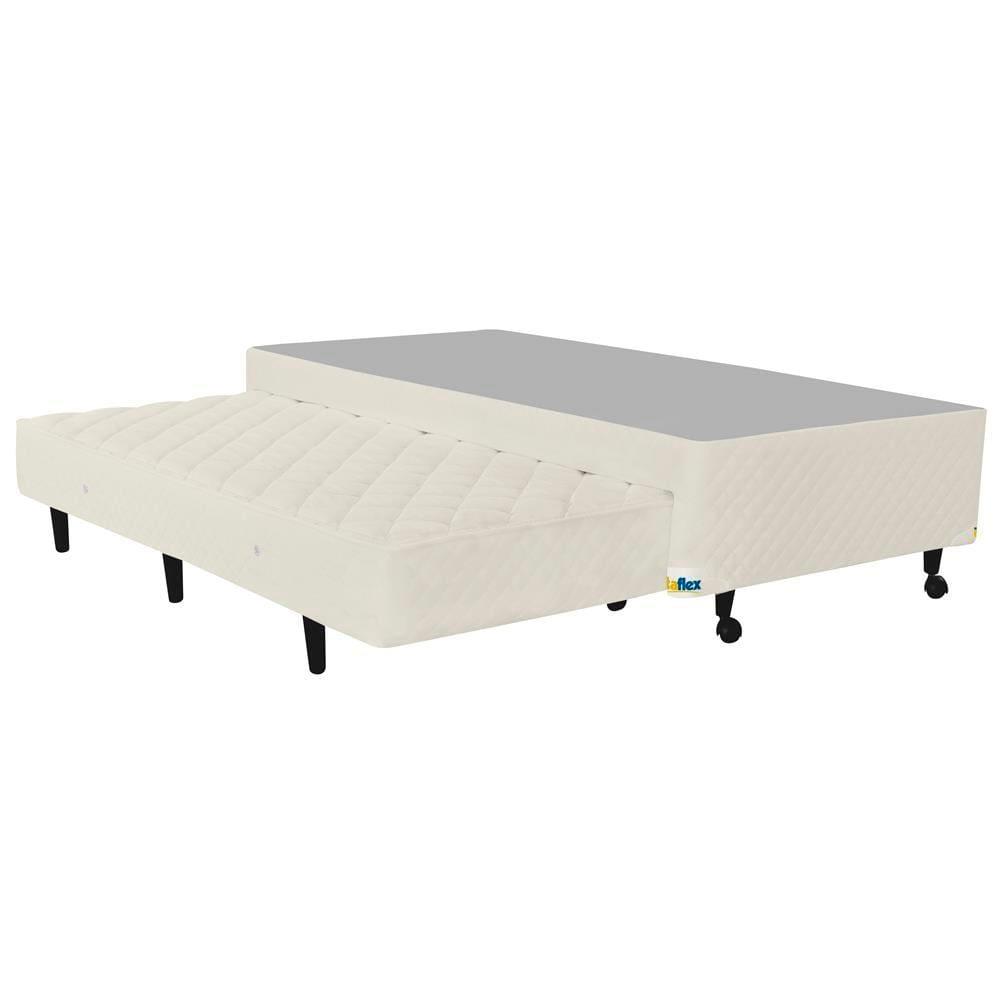 Base Box para Colchão Solteiro Itaflex Lyon com Cama Auxiliar 42x96x203 cm - Bege - 1