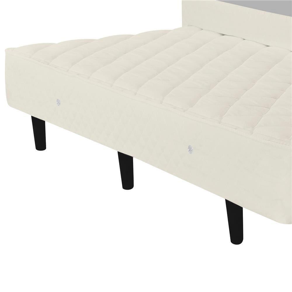 Base Box para Colchão Solteiro Itaflex Lyon com Cama Auxiliar 42x96x203 cm - Bege - 2