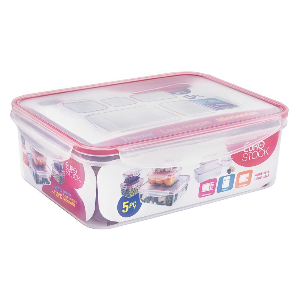 Conjunto de Potes Herméticos Euro Home PLA3604-VM em Plástico – 5 Peças - 9