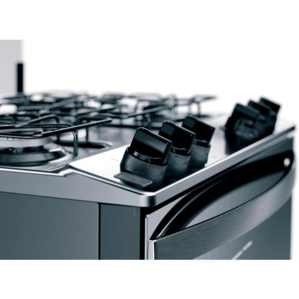 Fogão Brastemp 5 Bocas BFS5NCR com Mesa de Inox, Botões Removíveis e Exclusivo Aro Protetor Bivolt - Inox - 7