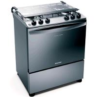 Fogão Brastemp 5 Bocas BFS5NCR com Mesa de Inox, Botões Removíveis e Exclusivo Aro Protetor Bivolt - Inox - 1