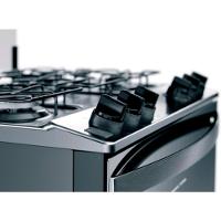 Fogão Brastemp 5 Bocas BFS5NCR com Mesa de Inox, Botões Removíveis e Exclusivo Aro Protetor Bivolt - Inox - 12