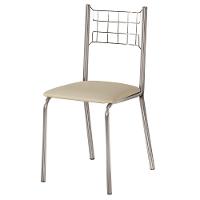 Cadeira de Jantar Aço Nobre Íris com Assento em Corino - 1