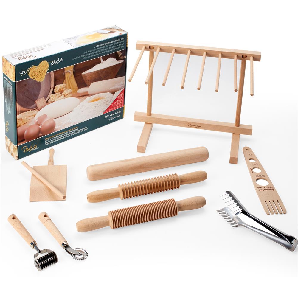 Conjunto de Acessórios para Pasta Eppicotispai em Madeira e Inox - 1