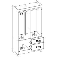 Guarda-Roupa Demóbile Lótus com 4 Portas e 2 Gavetas - 5