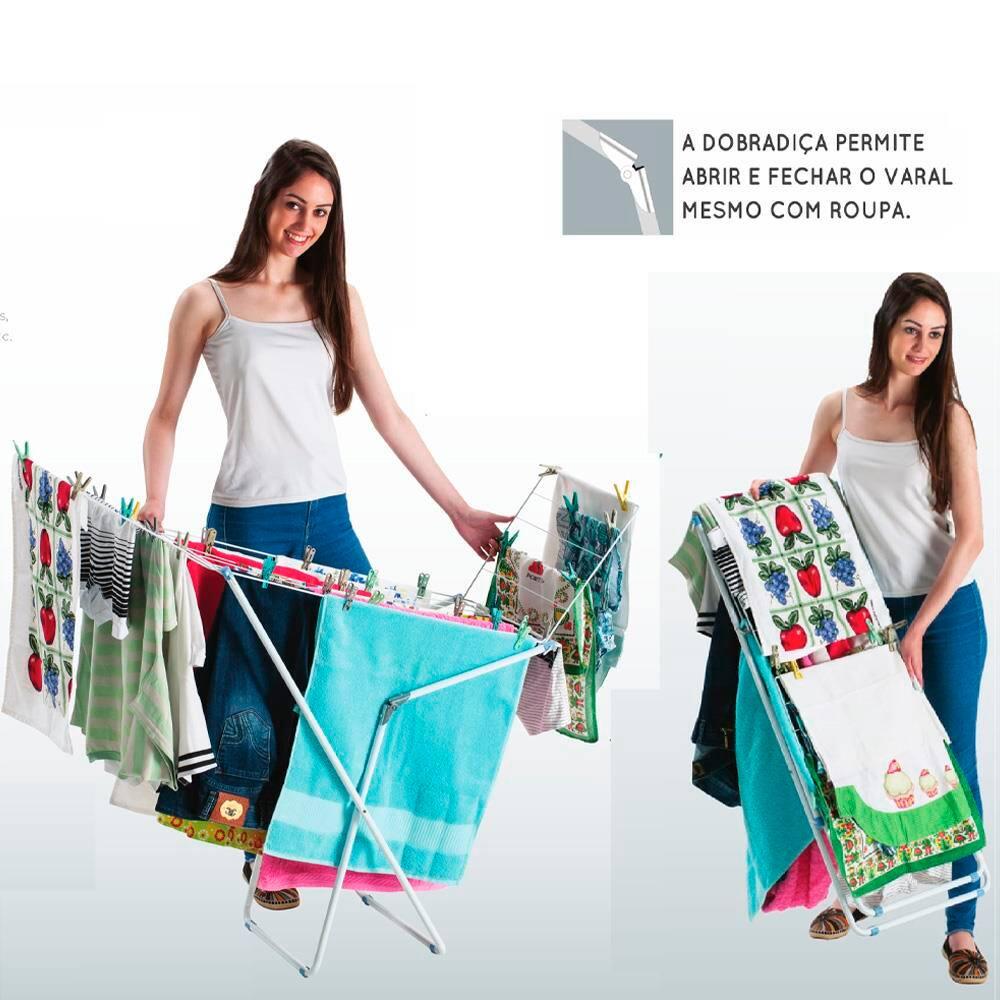 Varal de Chão com Abas Utimil Mod Standard em Aço - 4