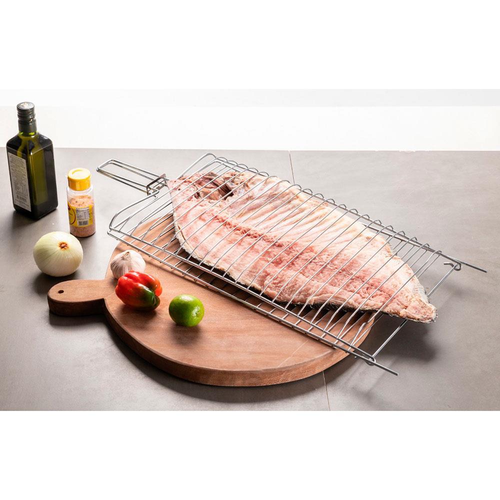 Grelha Dupla para Peixe Utimil Grande em Aço Cromado - 4