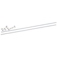 Varão Duplo para Cortinas Utimil Branco Aço – 1 m - 1