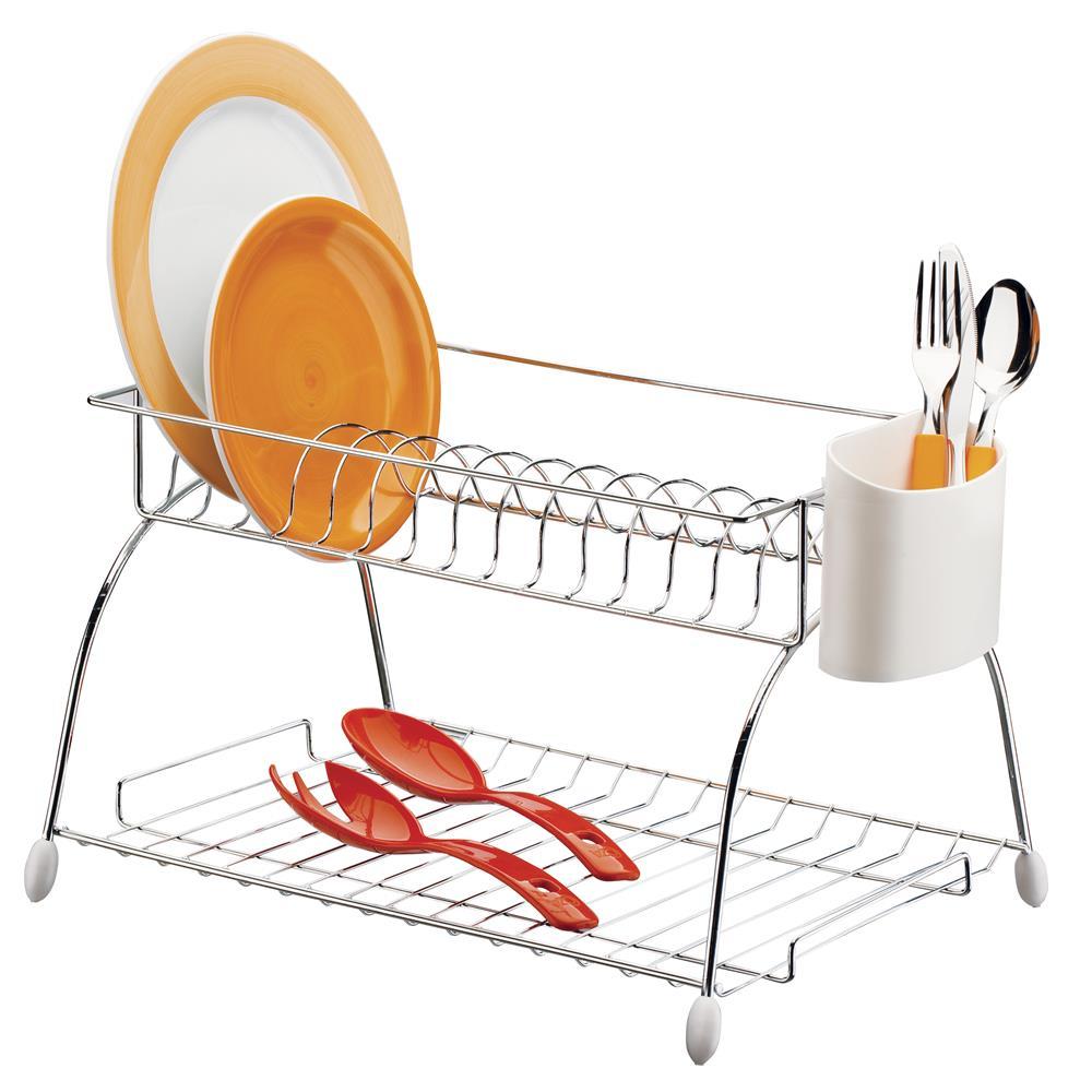 Escorredor de Louças para 12 Pratos Utimil em Aço Cromado - 1