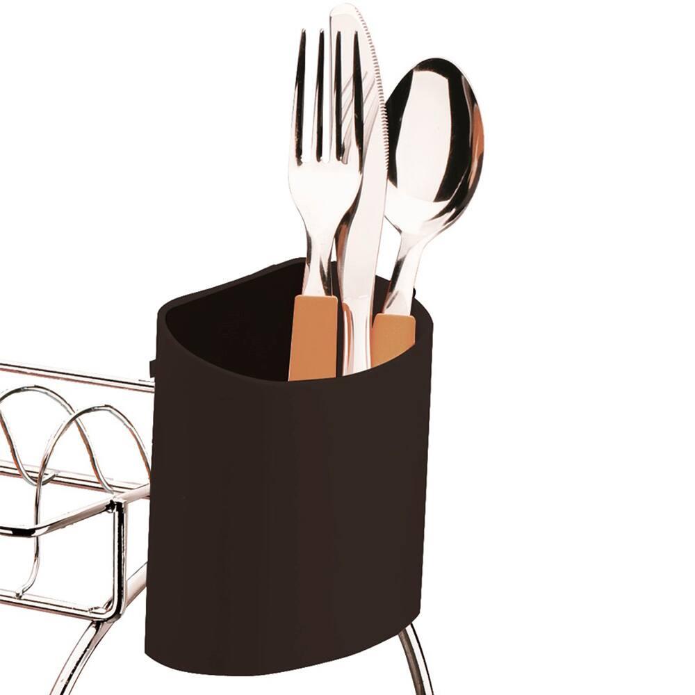 Escorredor de Louças para 12 Pratos Utimil em Aço Cromado - 4