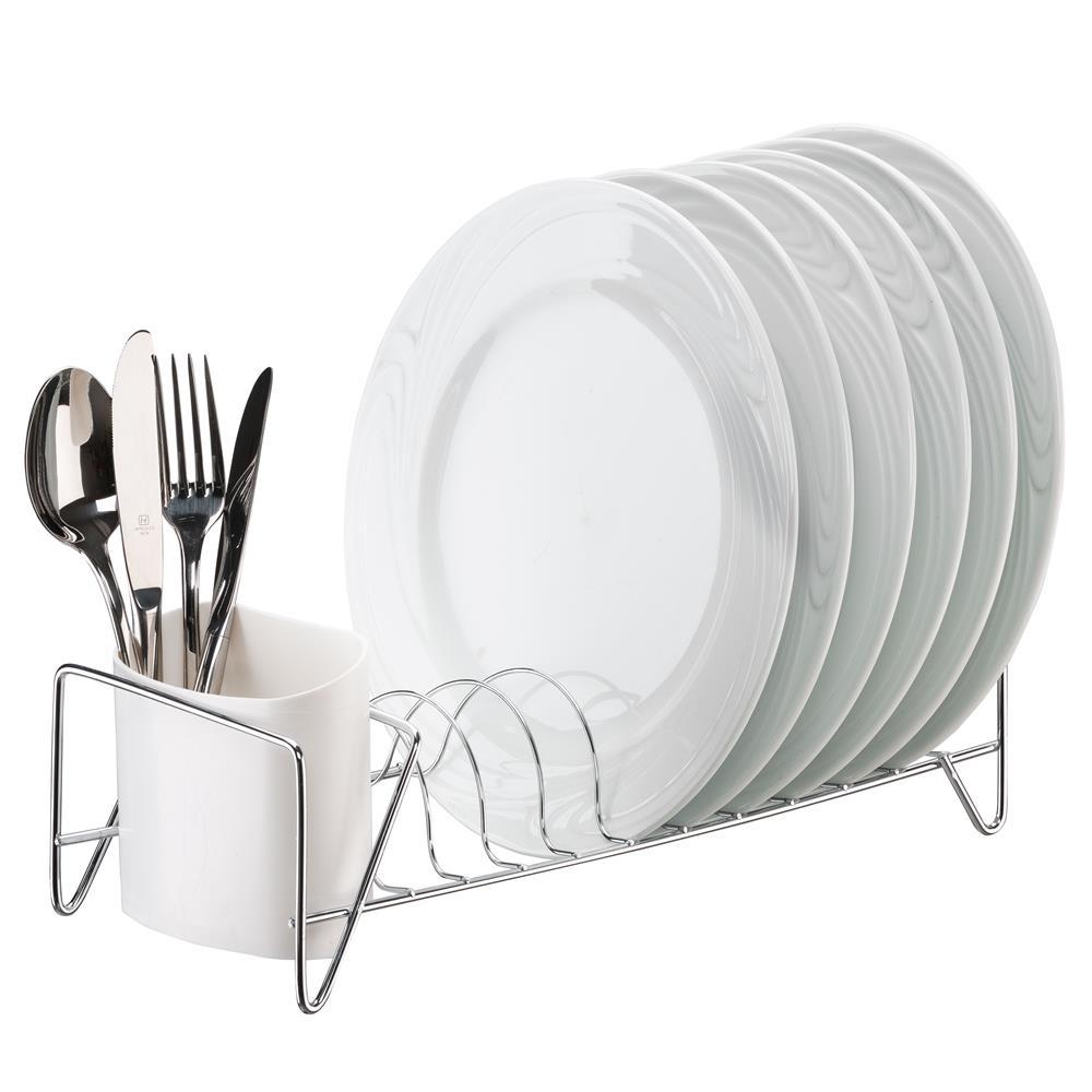 Escorredor de Pratos e Talheres Utimil em Aço Cromado - 1