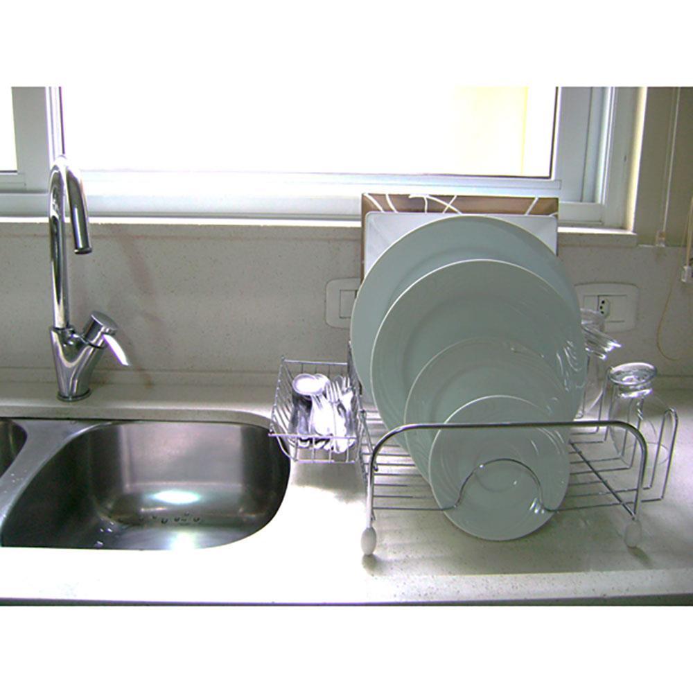Escorredor de Louças para 13 Pratos Utimil em Aço Cromado - 3