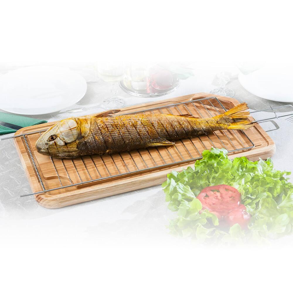 Grelha Dupla para Peixe Utimil Média em Aço Cromado - 4