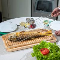 Grelha Dupla para Peixe Utimil Média em Aço Cromado - 5