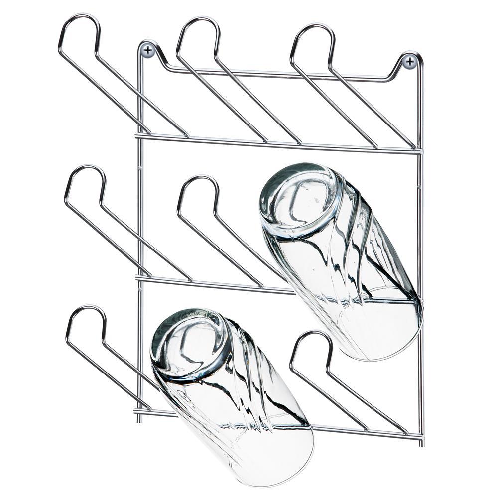 Suporte de Parede para 9 Copos Utimil em Aço Cromado - 1