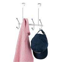 Cabideiro de Porta Social em Aço Cromado Utimil com 4 Ganchos – 28 cm - 1