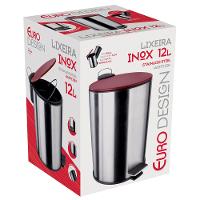 Lixeira Euro Home com Pedal LIX2256-VM em Inox e PP – 12 L