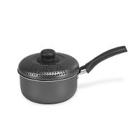 Espagueteira Multiflon Versatil com Tampa Preta - 14cm - 1