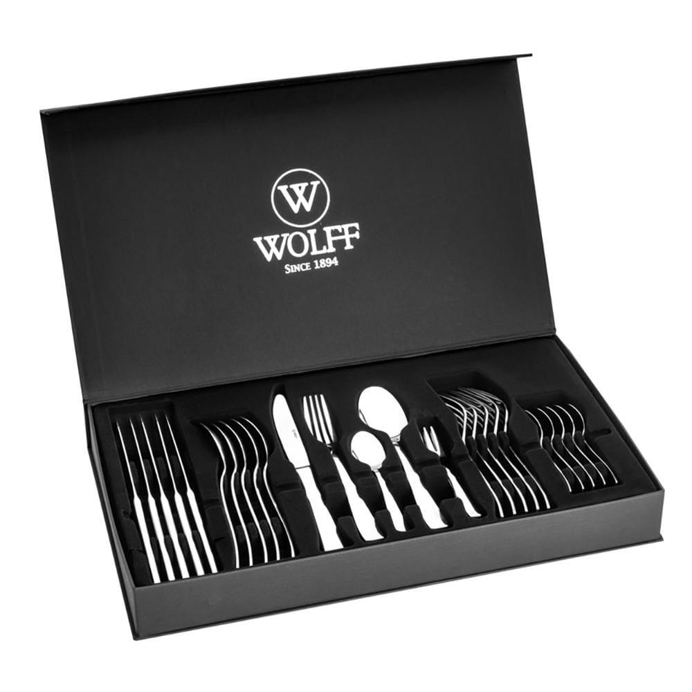 Faqueiro Wolff em Aço Inox Pisa com Caixa Litografada – 30 Peças - 1