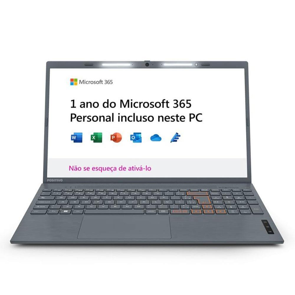 Notebook 15,6” Positivo Vision Windows 11 Intel Celeron Dual Core 4GB RAM 128GB eMMC + Microsoft 365 Personal Válido por 1 Ano - 2