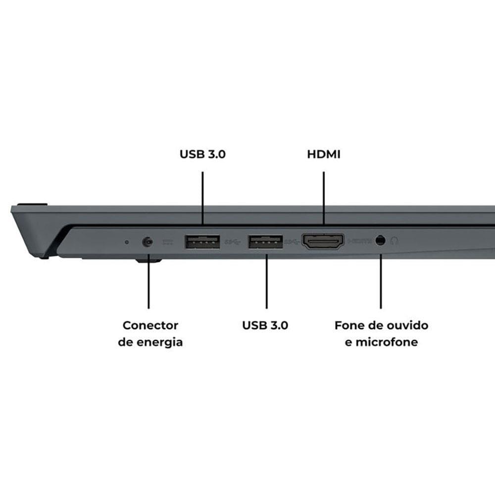 Notebook 15,6” Positivo Vision Windows 11 Intel Celeron Dual Core 4GB RAM 128GB eMMC + Microsoft 365 Personal Válido por 1 Ano - 7