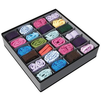 Organizador para Peças Íntimas Euro Home com 24 Divisórias em TNT e Papelão – Cinza