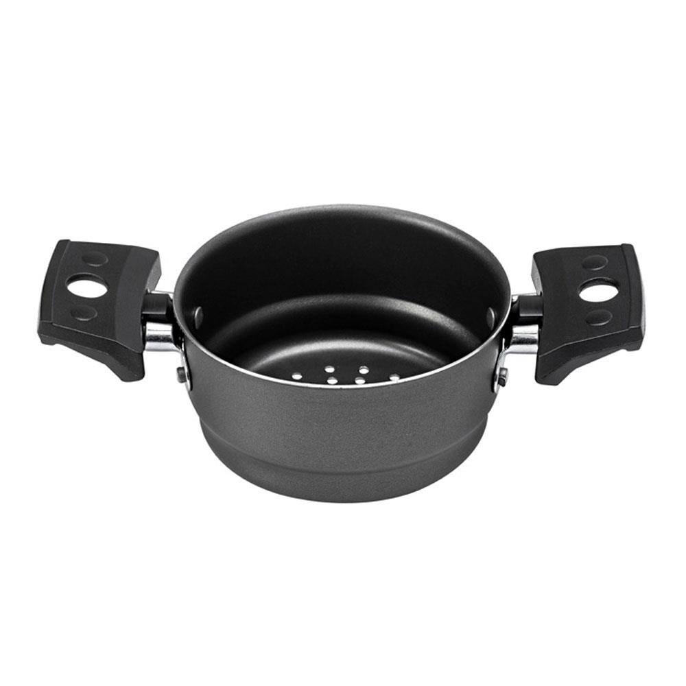 Mini Cuscuzeira Multiflon Antiaderente com Alça TPA Versátil - Cinza - 4