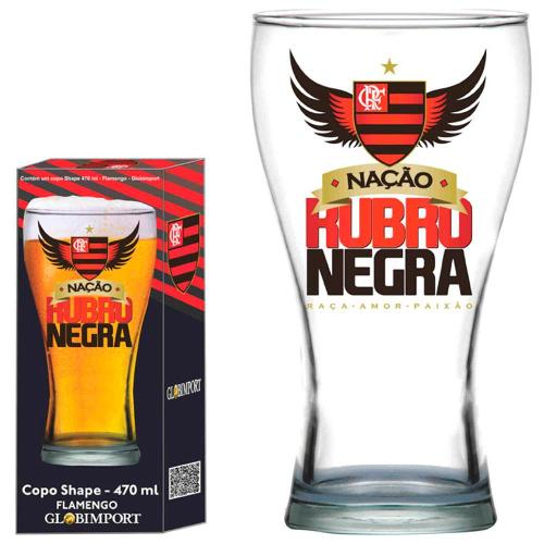 Copo Shape para Cerveja Globimport Nação Rubro Negra - 470ml