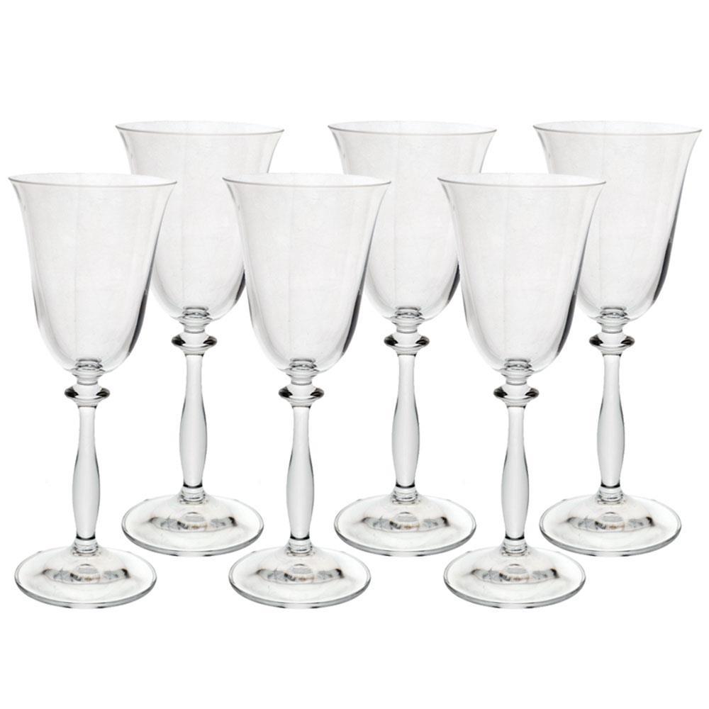 Conjunto de Taças para Vinho Branco Bohemia Angela em Cristal Ecológico 185ml - 6 Peças - 1