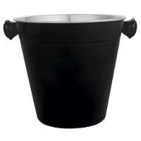 Balde para Gelo Dynasty Open Bar em Aço Inox Preto - 1,25 L - 1