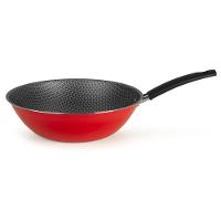 Frigideira Wok Multiflon Essencial Oriental com Revestimento Antiaderente Ultra 7 Vermelha - 24 cm - 1