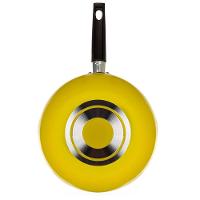 Frigideira Wok Amarela Multiflon com Cabo e Antiaderente - 24cm - 2