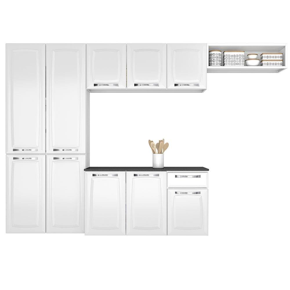Cozinha Compacta Itatiaia Amanda Plus com 10 Portas, 1 Gaveta e 8 Prateleiras - 245cm de largura - 2