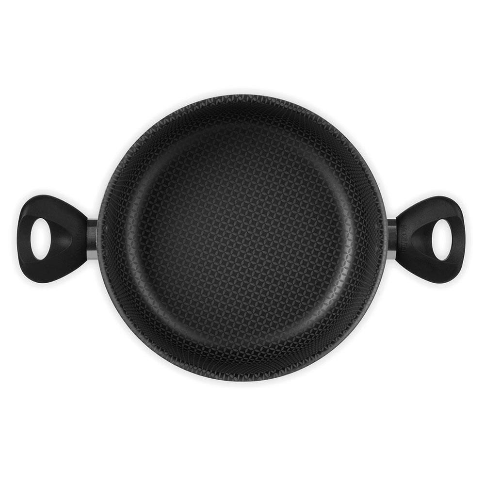 Caçarola Gourmet Multiflon com Tampa de Vidro e Antiaderente de Alumínio - 22cm - 4