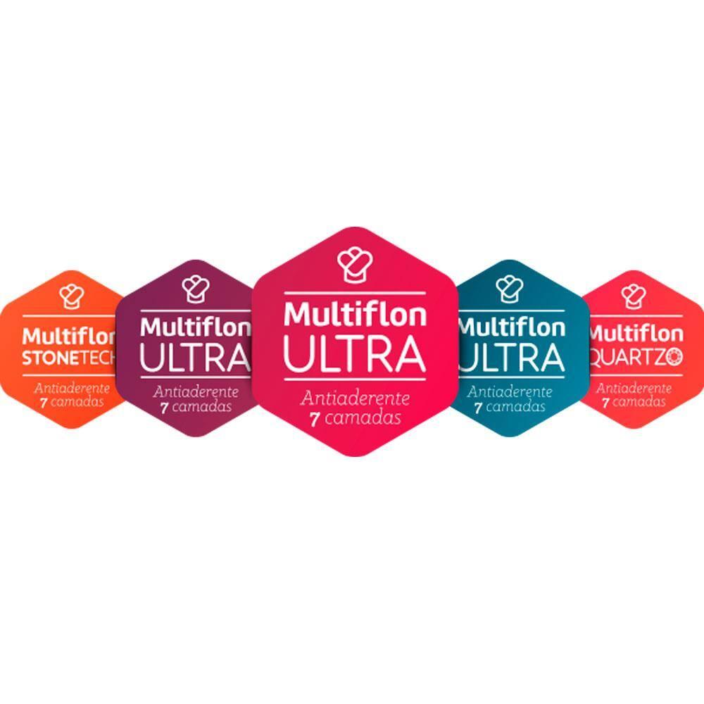 Caçarola Amora Multiflon com Antiaderente de Alumínio Vermelho Matte - 20cm - 5