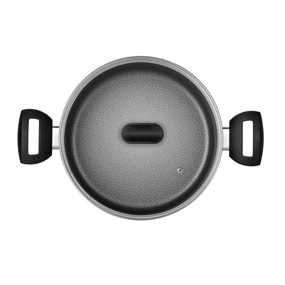 Caçarola Amora Multiflon com Antiaderente de Alumínio Preto Matte - 20cm - 3