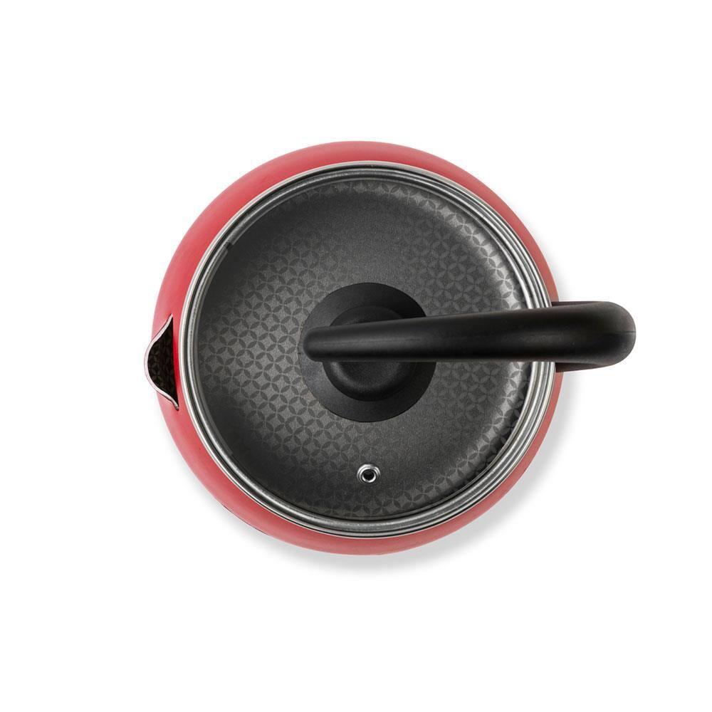 Chaleira Multiflon Paprika em Alumínio com Tampa de Vidro Vermelha - 2,4 L - 4