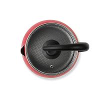 Chaleira Multiflon Paprika em Alumínio com Tampa de Vidro Vermelha - 2,4 L - 7