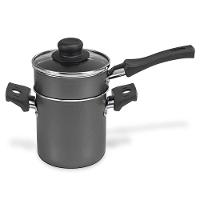 Mini Cuscuzeira Multiflon em Alumínio com Cabo TPA Versátil - Cinza - 1