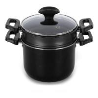 Cuscuzeira Multiflon Induct+ Antiaderente Quartzo Preta - 16 cm - 1