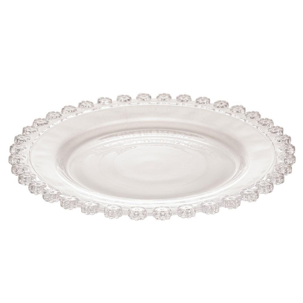 Sousplat de Cristal Wolff Mesa Daisy Transparente - 32 cm - 2