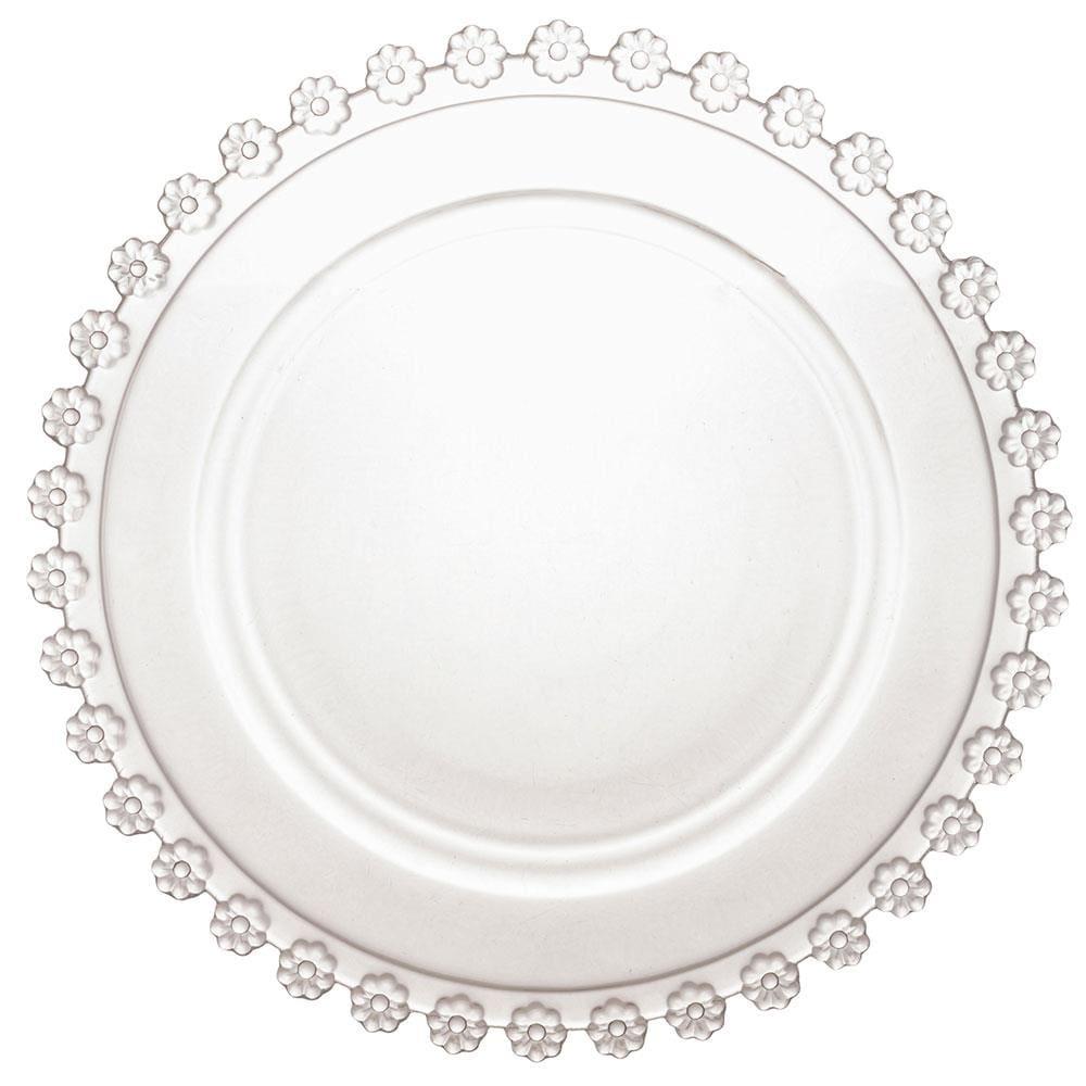 Sousplat de Cristal Wolff Mesa Daisy Transparente - 32 cm - 3